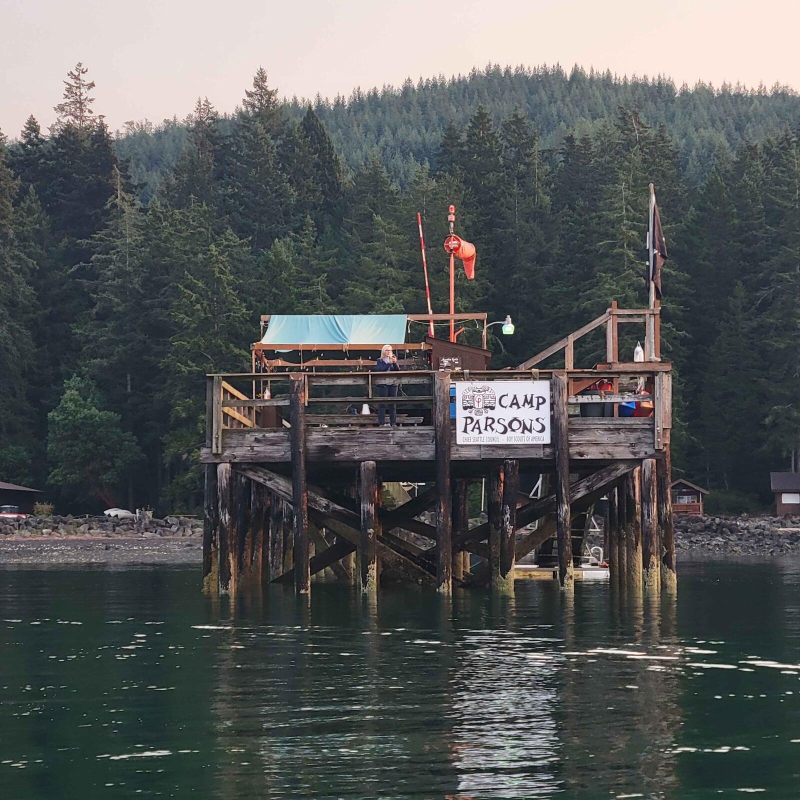 The waterfront dock at Camp Parsons