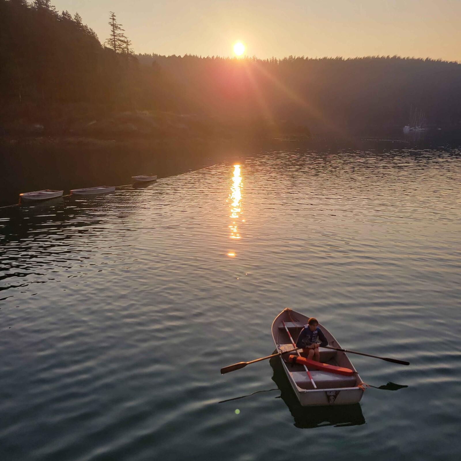 Sunrise over the water at Camp Parsons